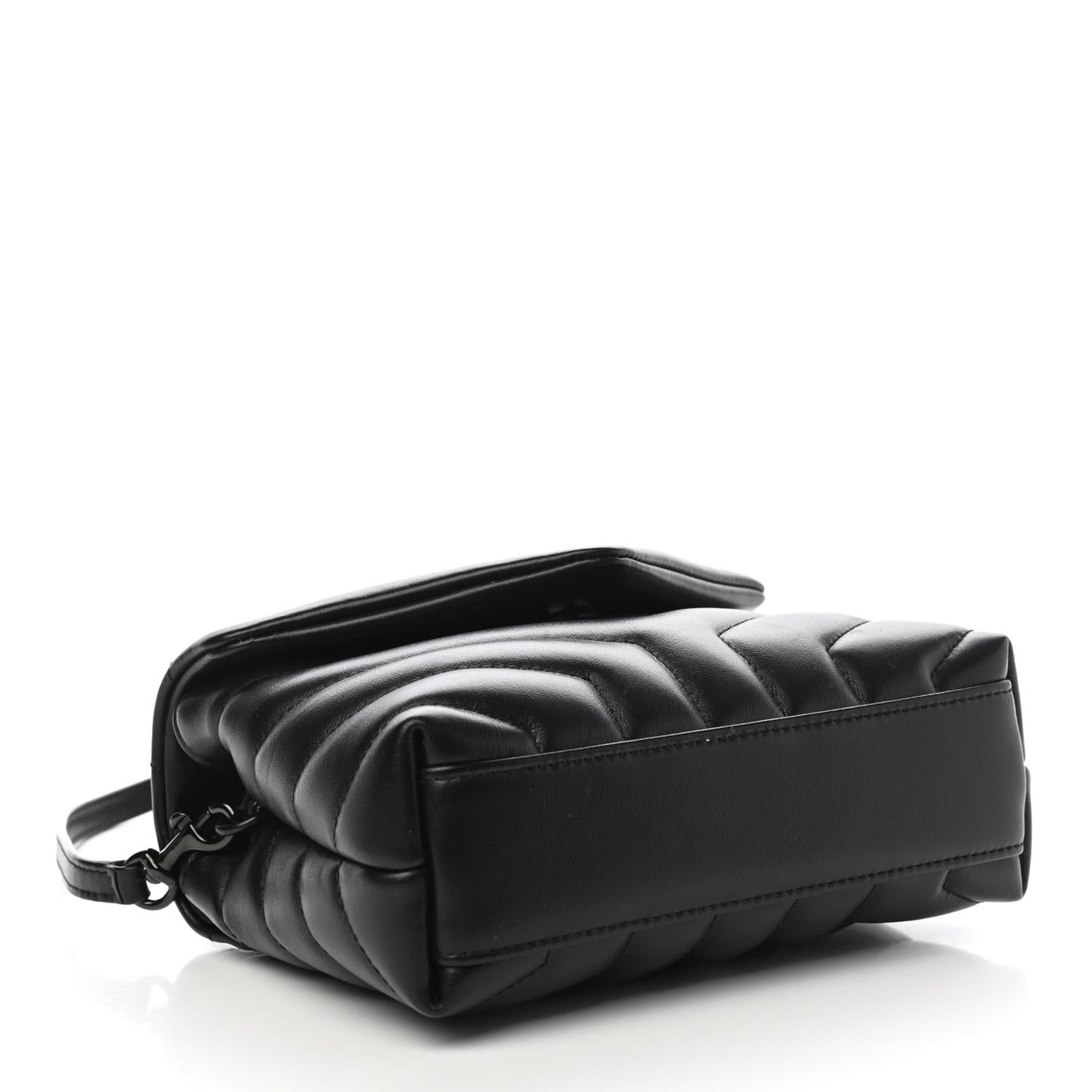 Calfskin Y Quilted Monogram Toy Loulou Crossbody Bag Black