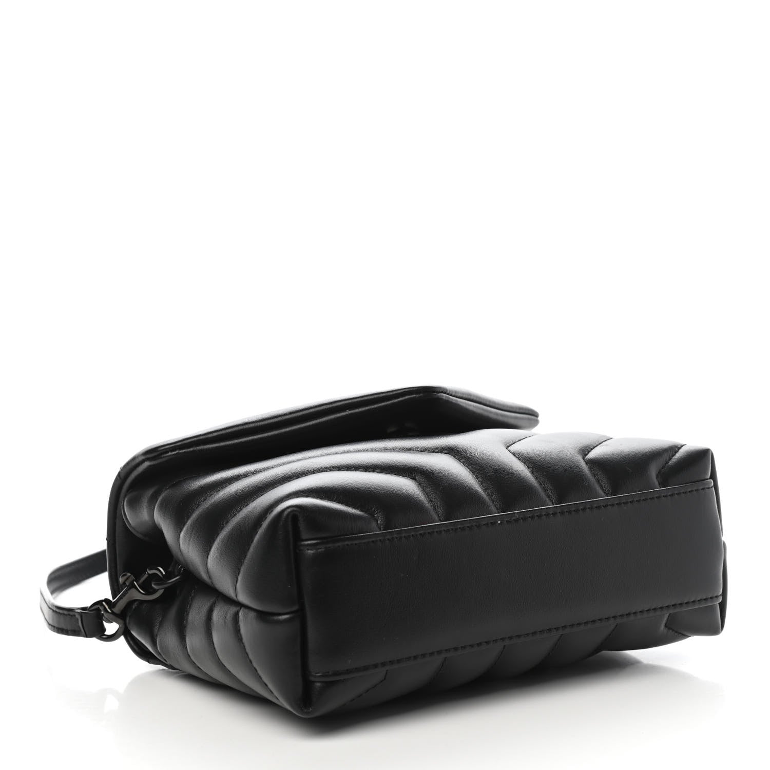 Saint Laurent Calfskin Y Quilted Monogram Toy Loulou Crossbody Bag Black 4 of 11