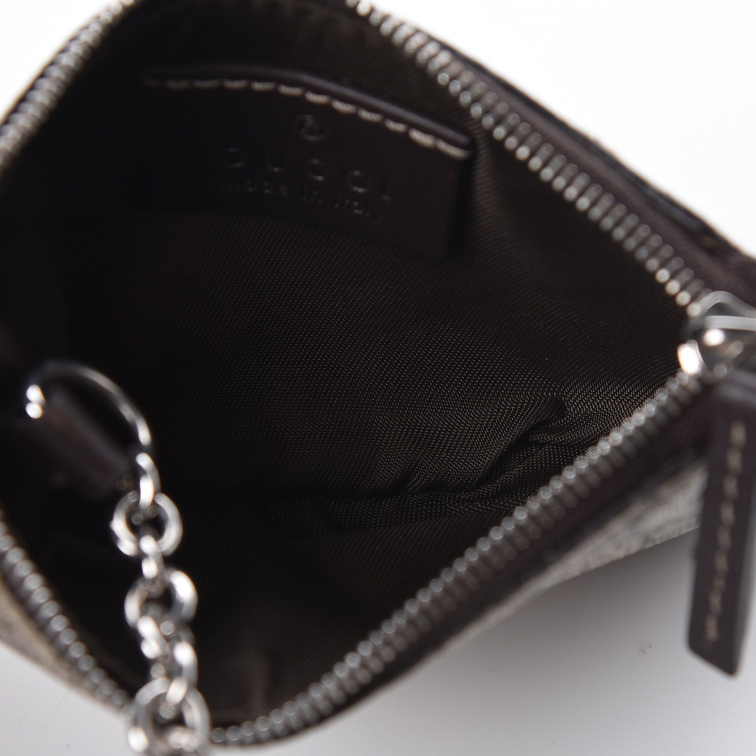 Gucci GG Supreme Monogram Selleria Key Case Beige Ebony Cocoa 5 of 7