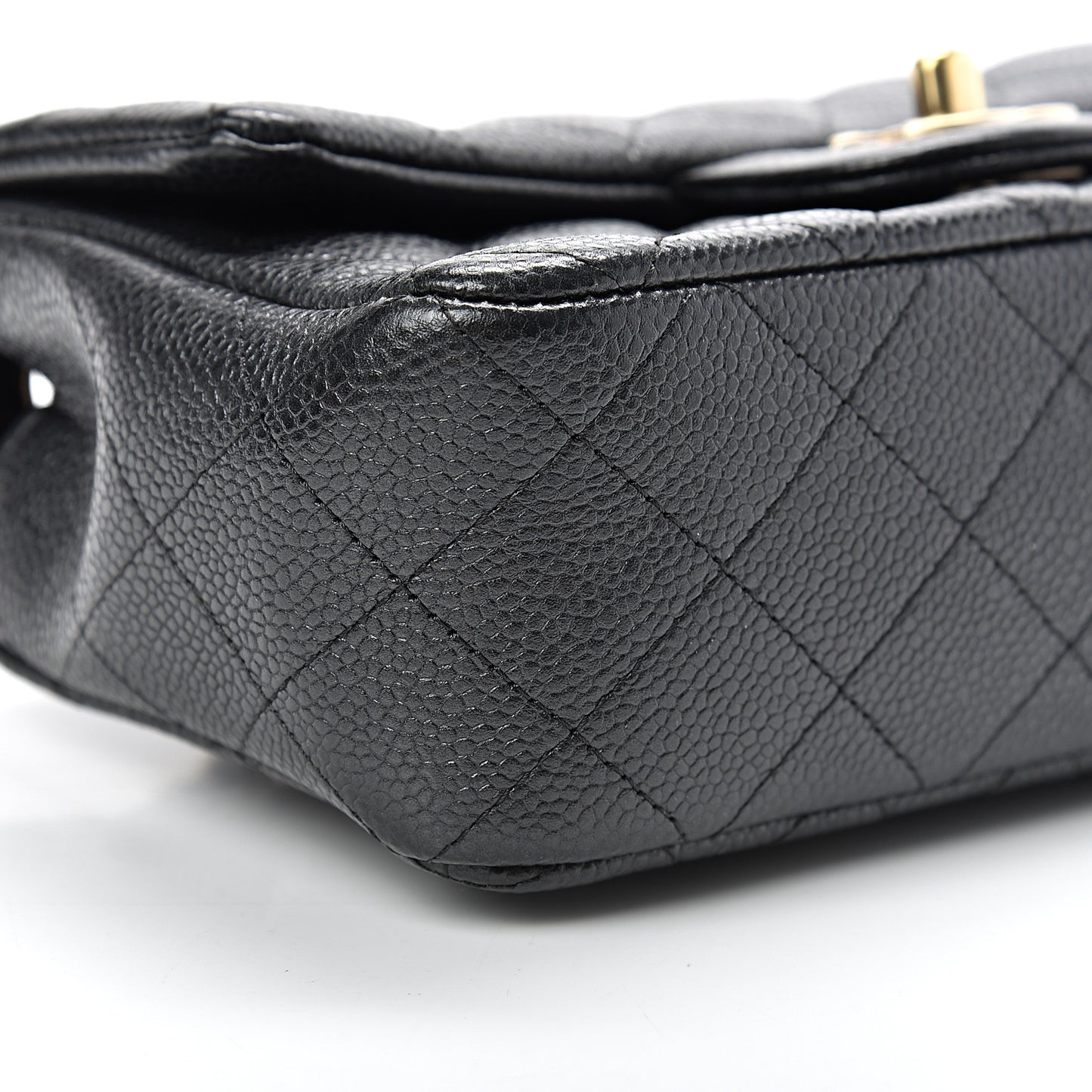 Caviar Quilted Mini Rectangular Flap Black