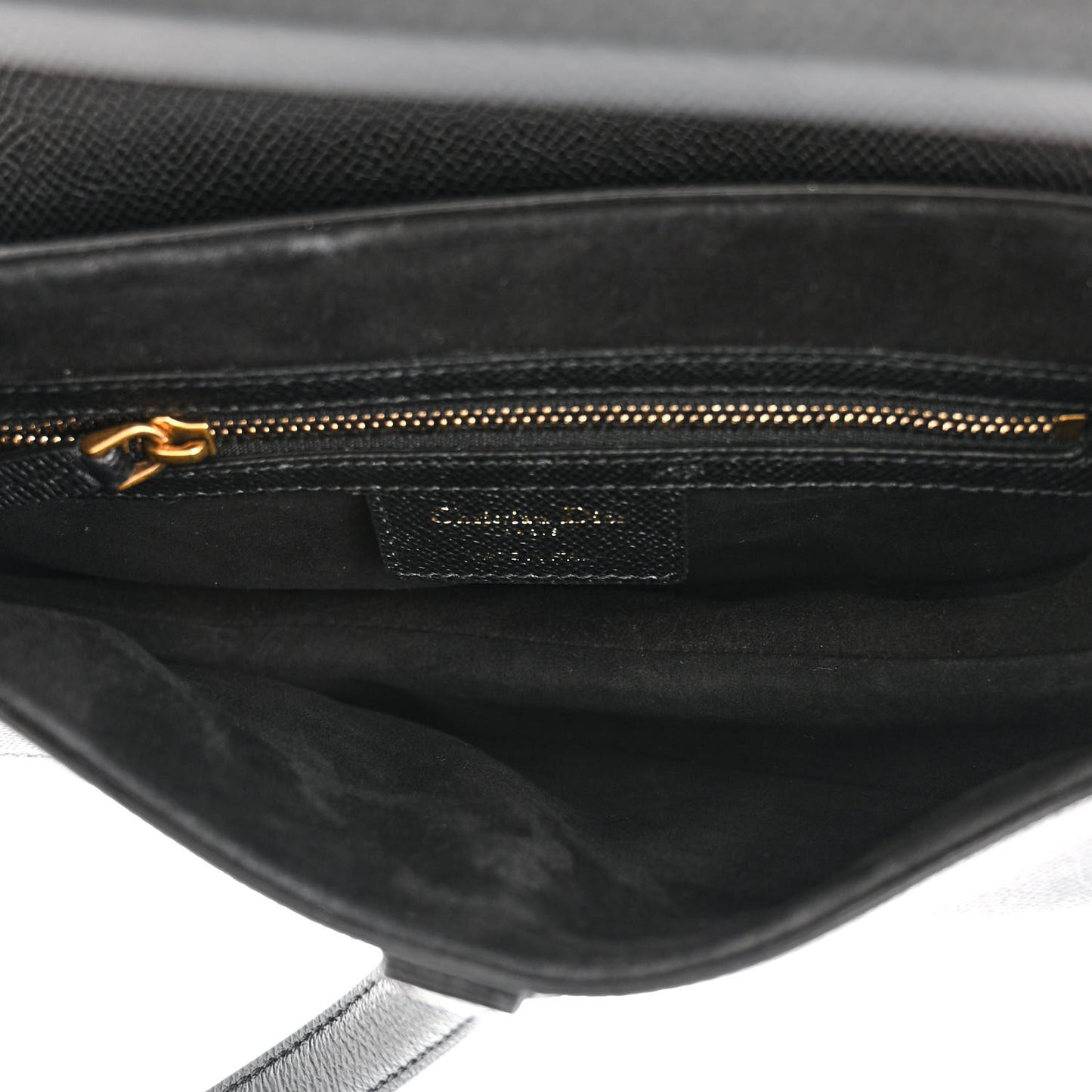 Grained Calfskin Saddle Bag Black