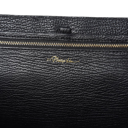 3.1 Phillip Lim 3.1 Textured Calfskin Medium Pashli Satchel Black 6 of 13