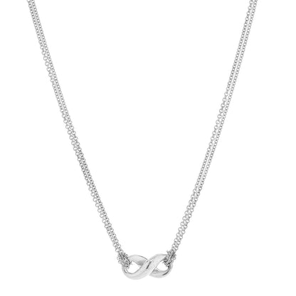 Tiffany Sterling Silver Infinity Pendant Necklace 1 of 4