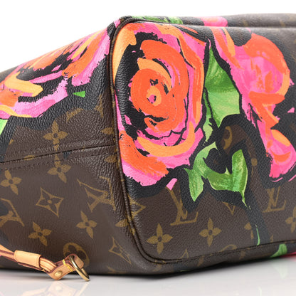 Louis Vuitton Monogram Roses Neverfull MM 8 of 11