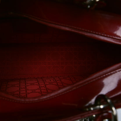 Christian Dior Patent Cannage Large Lady Dior Red 4 of 8