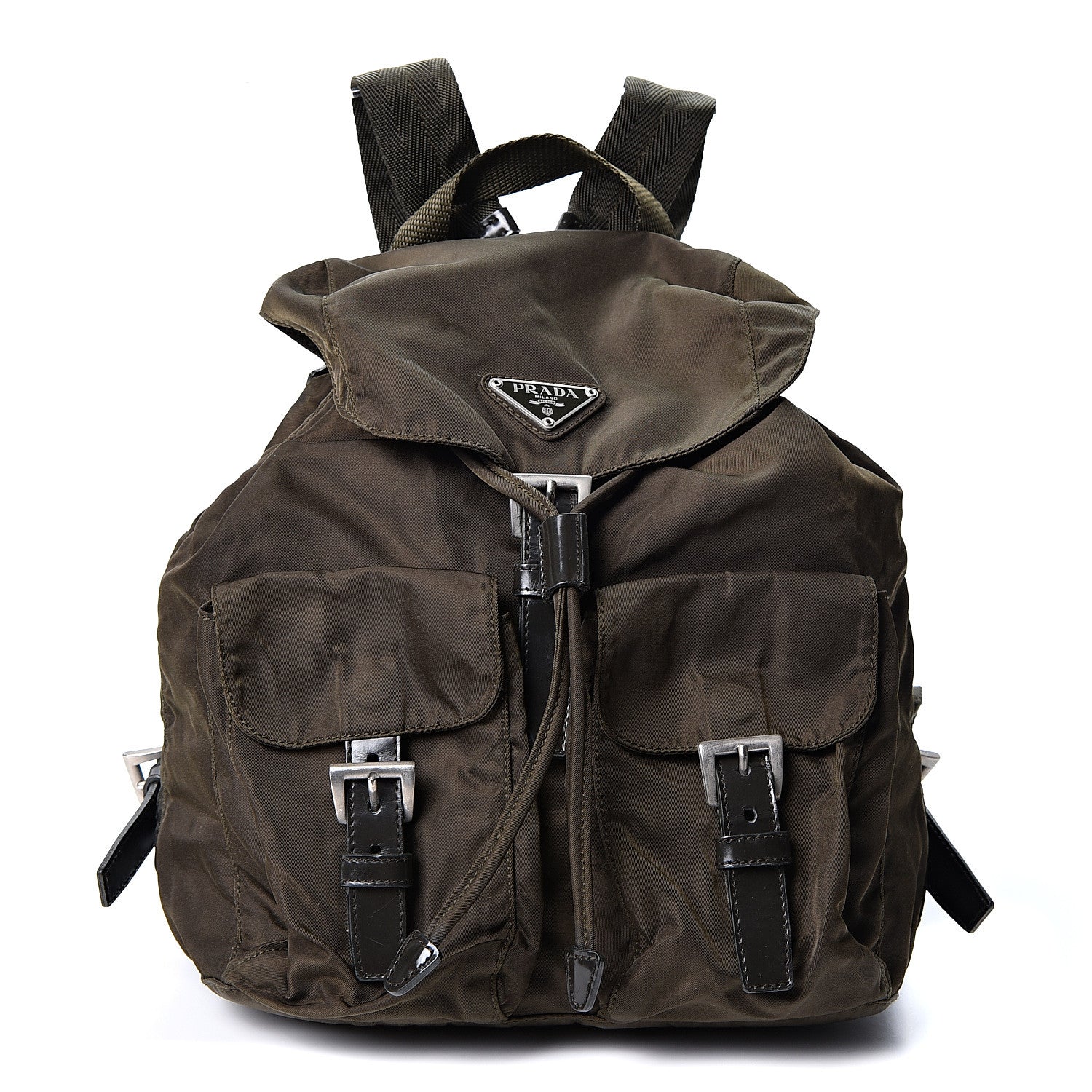 Prada Tessuto Nylon Vela Small Backpack Dark Green 1 of 8