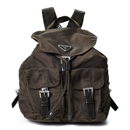 Prada Tessuto Nylon Vela Small Backpack Dark Green 1 of 8