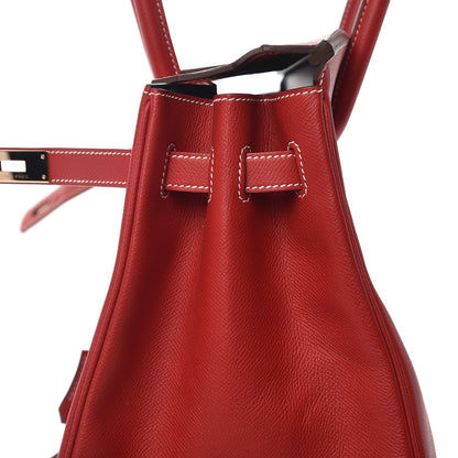Hermes Epsom Candy Birkin 35 Rouge Casaque Bleu Thalassa 21 of 35