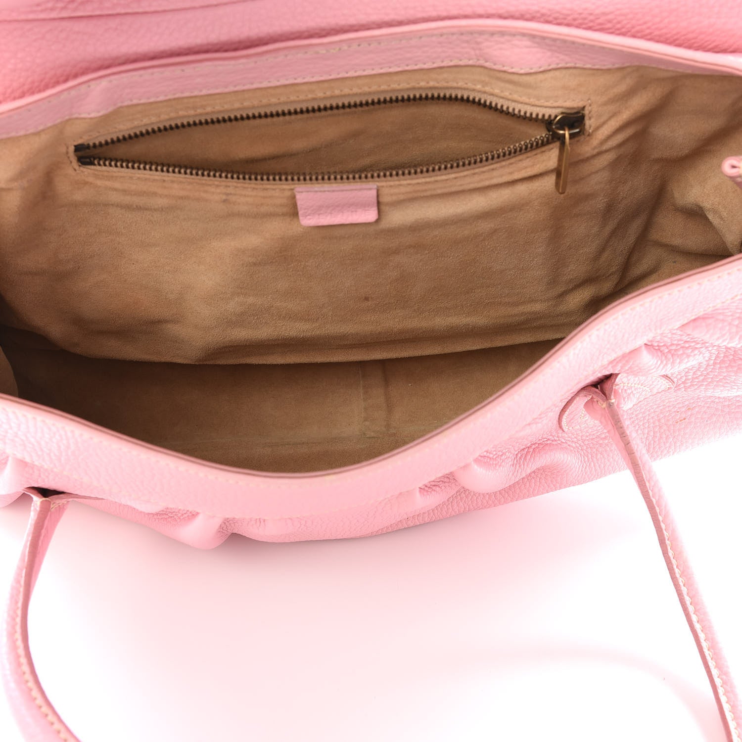 Celine Pebbled Calfskin Shoulder Bag Pink 4 of 12