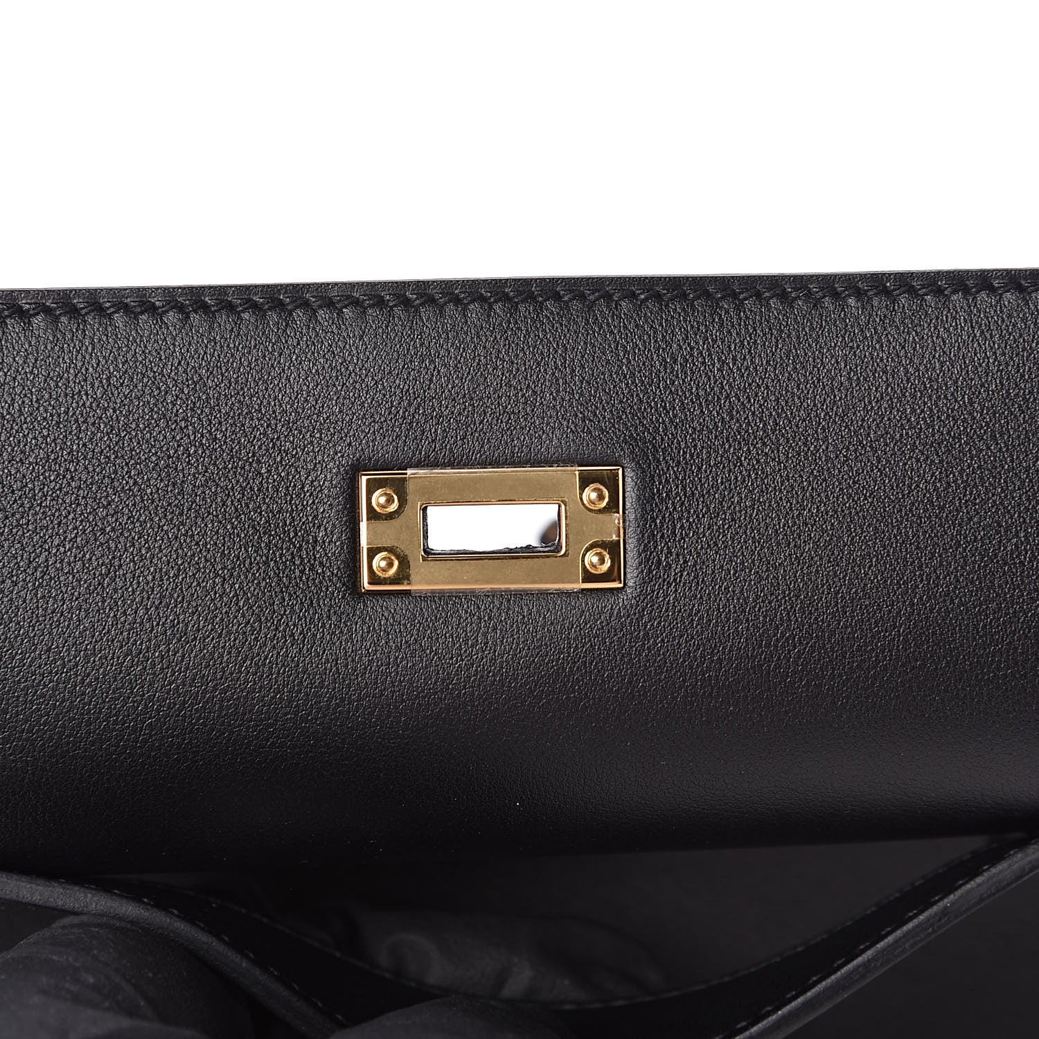 Hermes Swift Kelly Pochette Clutch Black 13 of 24