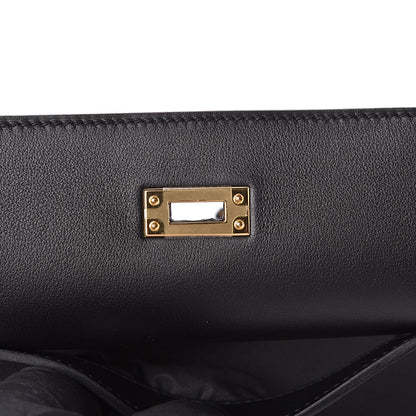Hermes Swift Kelly Pochette Clutch Black 13 of 24