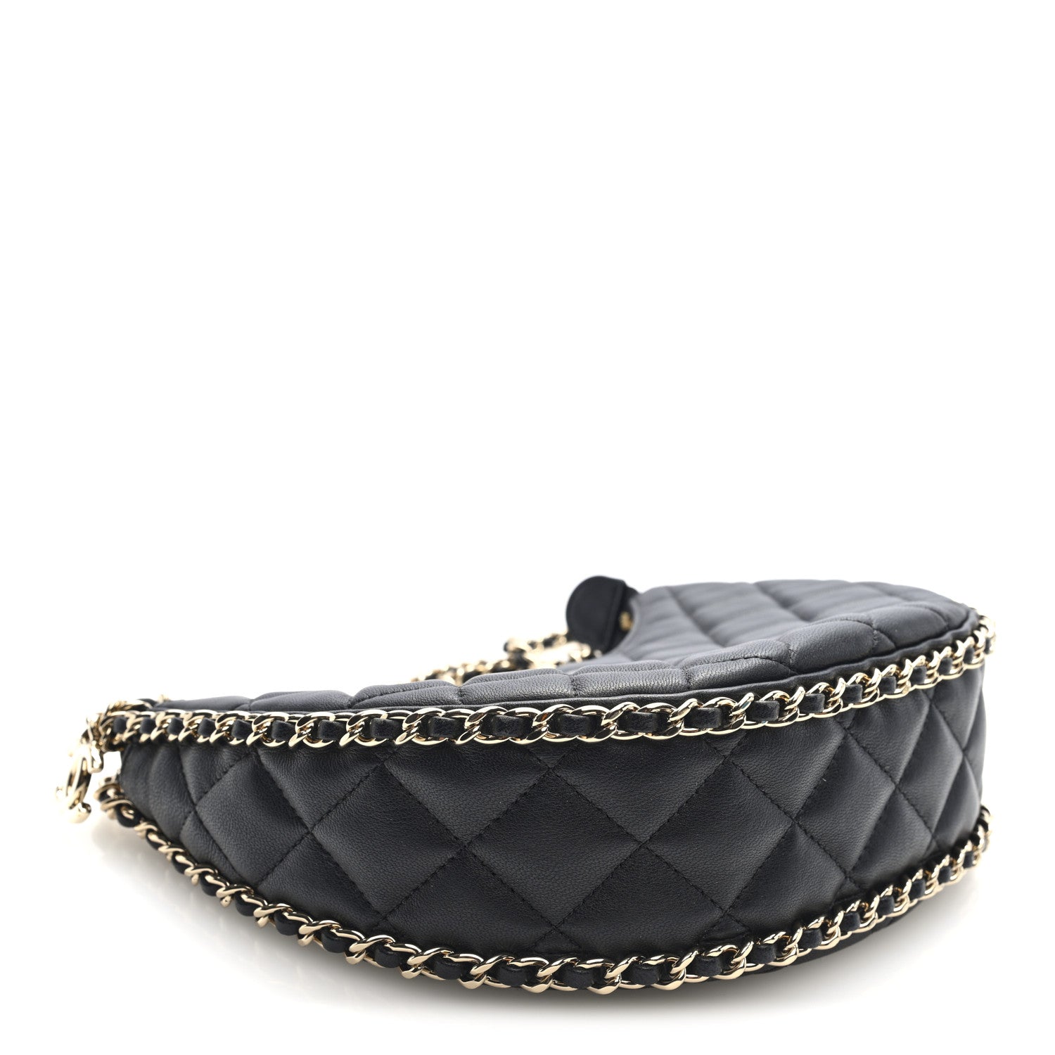 Chanel Lambskin Quilted Small Hobo Bag Black 4 of 10