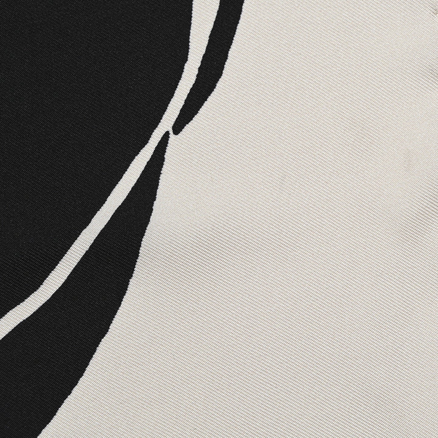 Silk CC Camellia Scarf Black White