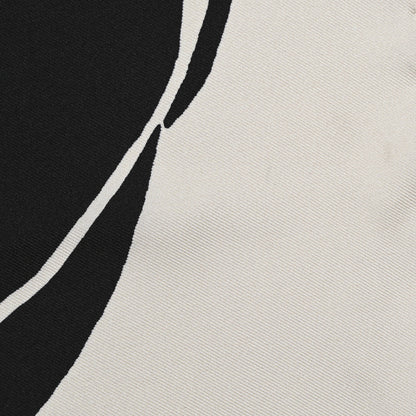 Chanel Silk CC Camellia Scarf Black White 4 of 5