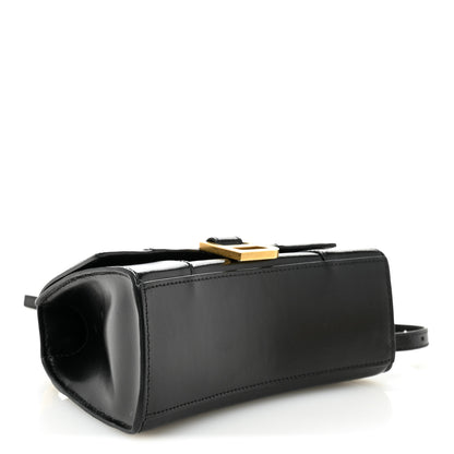 Balenciaga Shiny Box Calfskin Hourglass Top Handle Bag XS Black 4 of 10