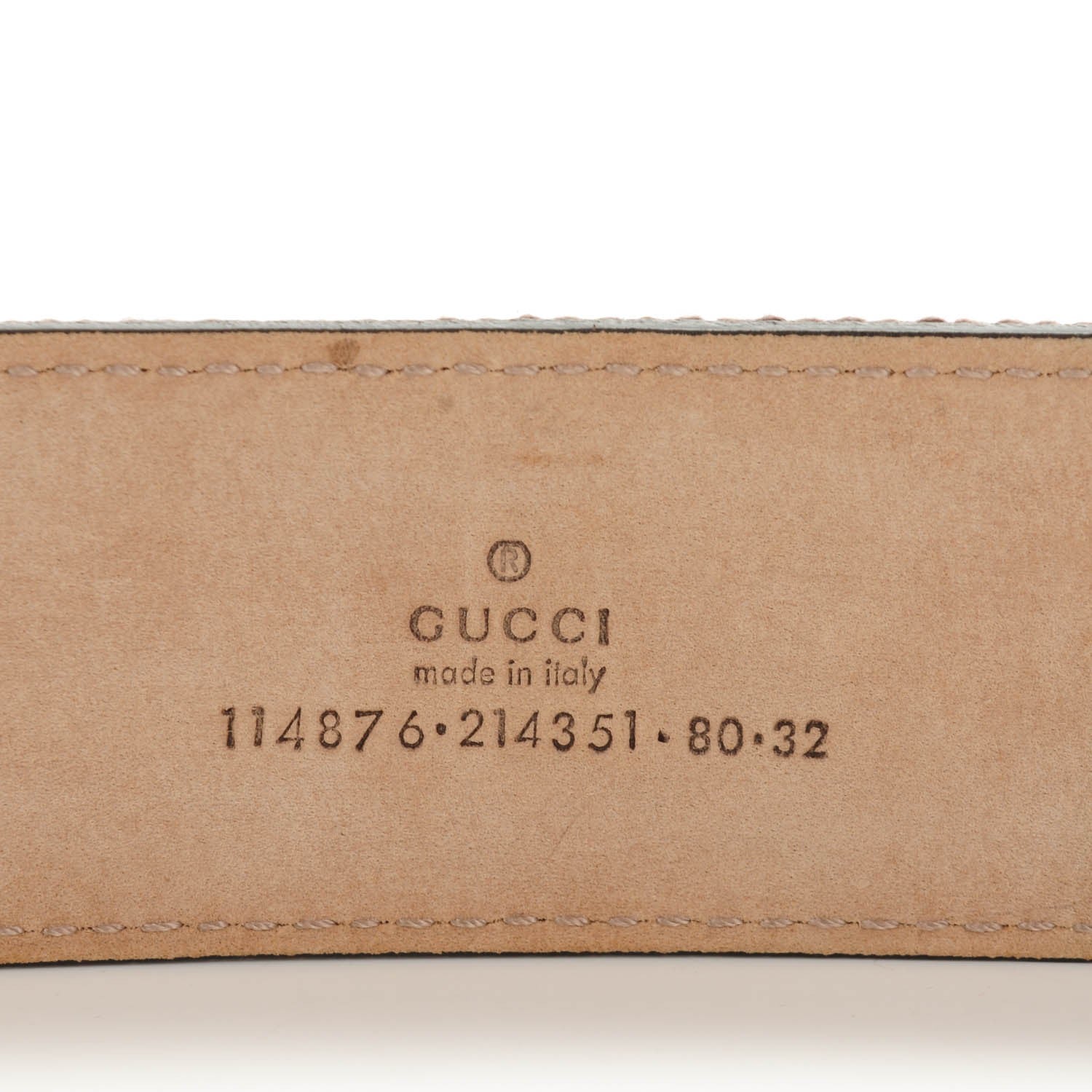 Gucci Canvas Web Interlocking G Belt 80 32 Brown Pink 3 of 6