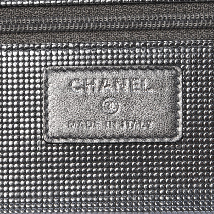 Chanel Metallic Calfskin Quilted Pixel Effect Wallet on Chain WOC Silver 6 of 9