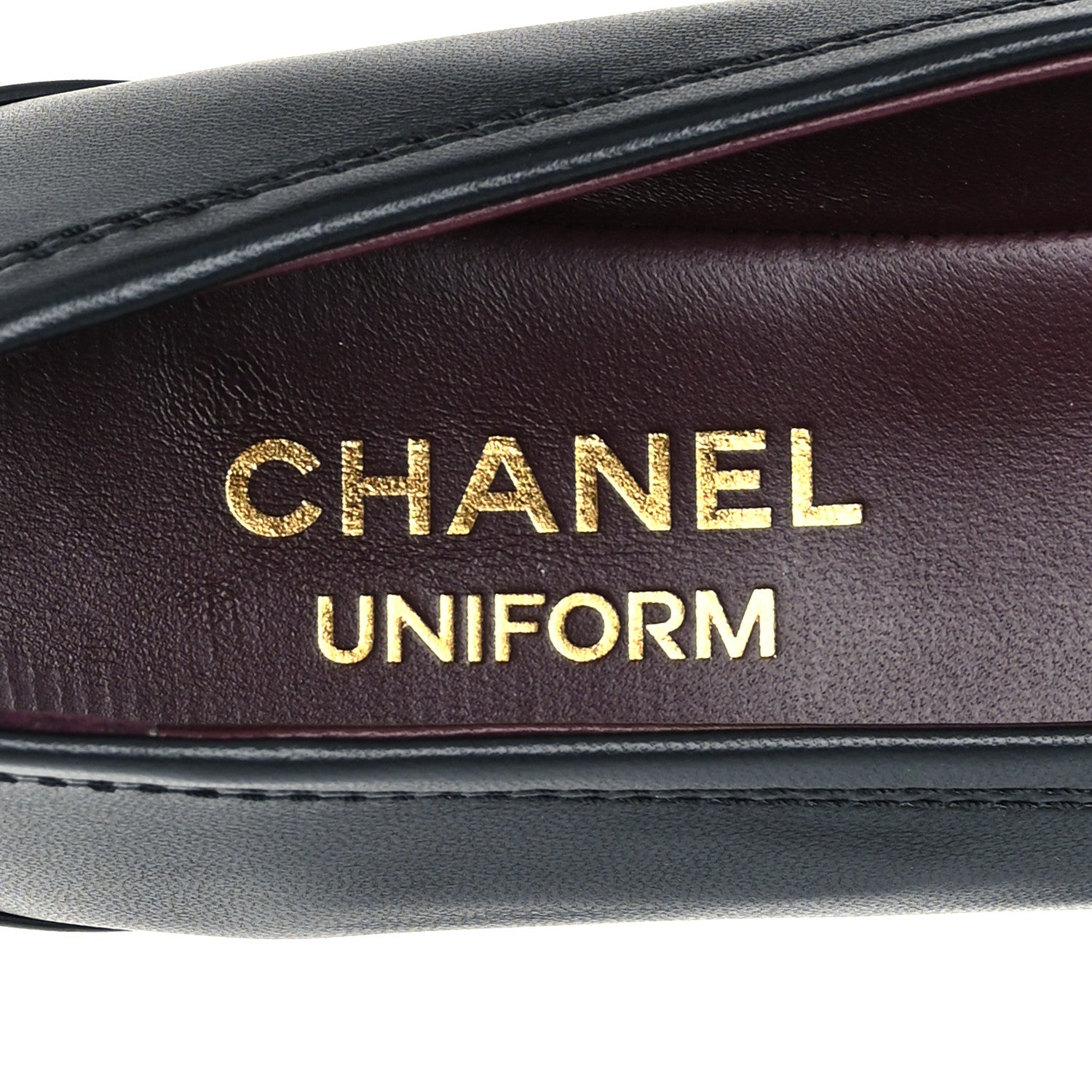 Chanel Lambskin Cap Toe CC Uniform Ballerina Flats 37 Black 7 of 10