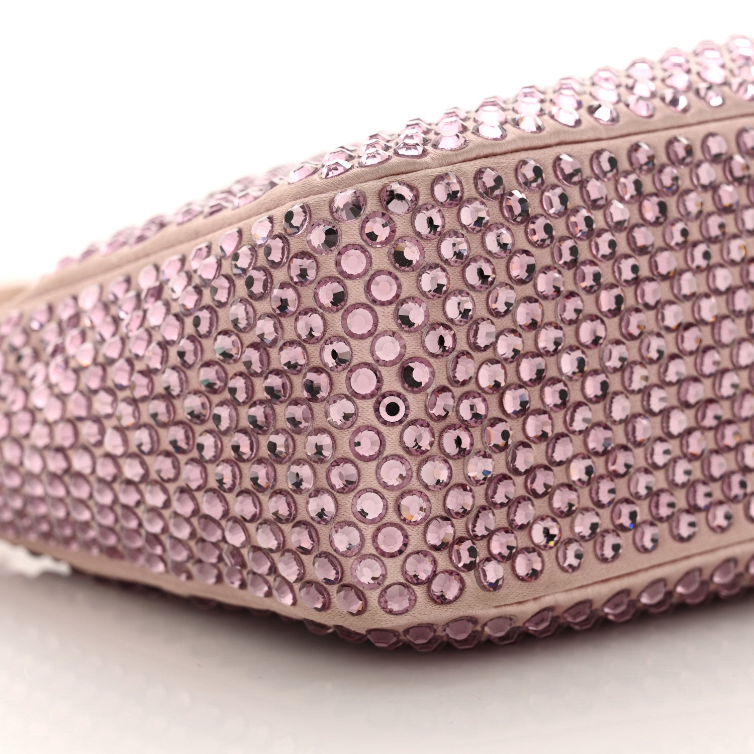 Prada Satin Crystal Mini Re-Edition 2000 Bag Alabastro 9 of 13