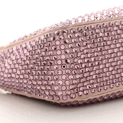 Prada Satin Crystal Mini Re-Edition 2000 Bag Alabastro 9 of 13