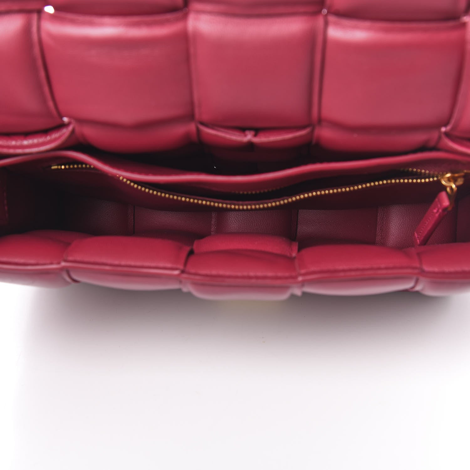 Bottega Veneta Paper Calfskin Maxi Intreccio Padded Cassette Crossbody Bag Amaranto 5 of 11
