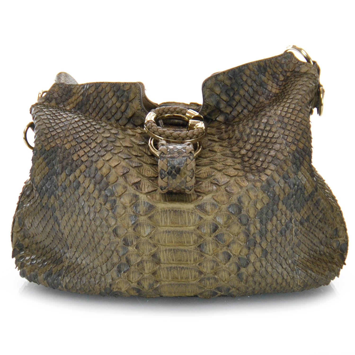 Gucci Python G Wave Medium Shoulder Bag Caramel 1 of 8
