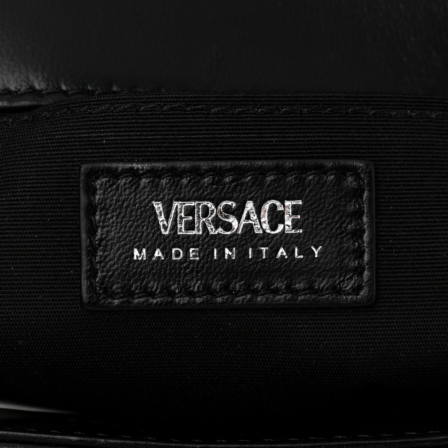 Nappa Quilted Medusa Small Chain Shoulder Bag Black