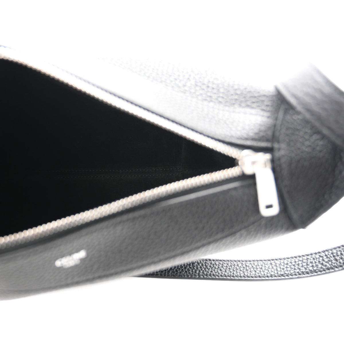 Grained Calfskin Harry Crossbody Bag Black