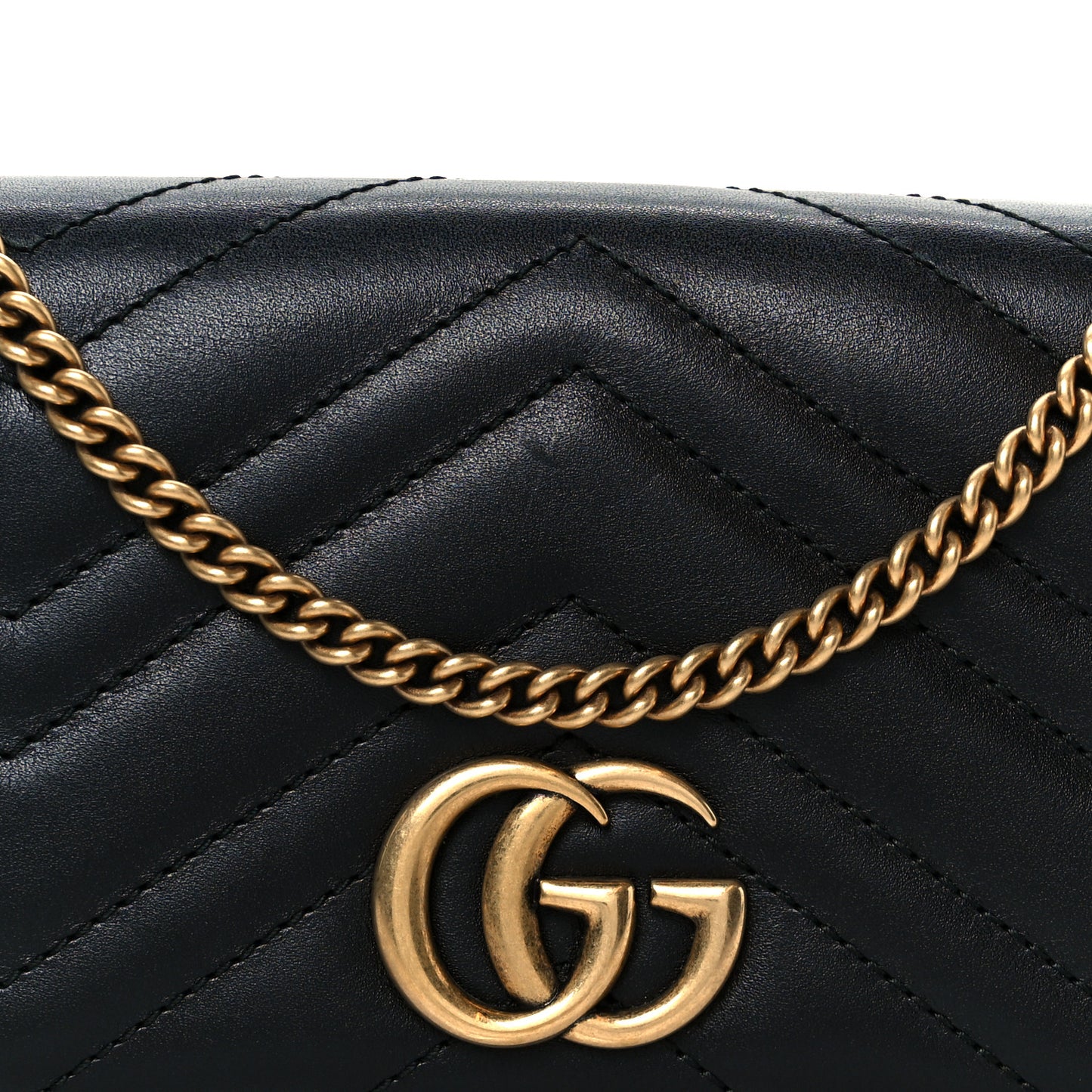 Calfskin Matelasse GG Marmont Mini Bag Black