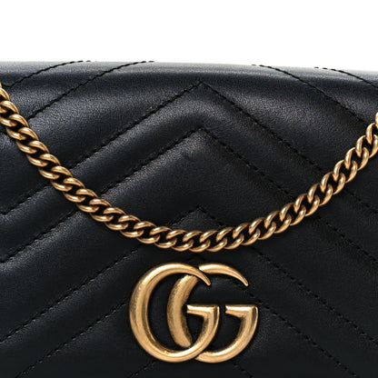 Gucci Calfskin Matelasse GG Marmont Mini Bag Black 13 of 17