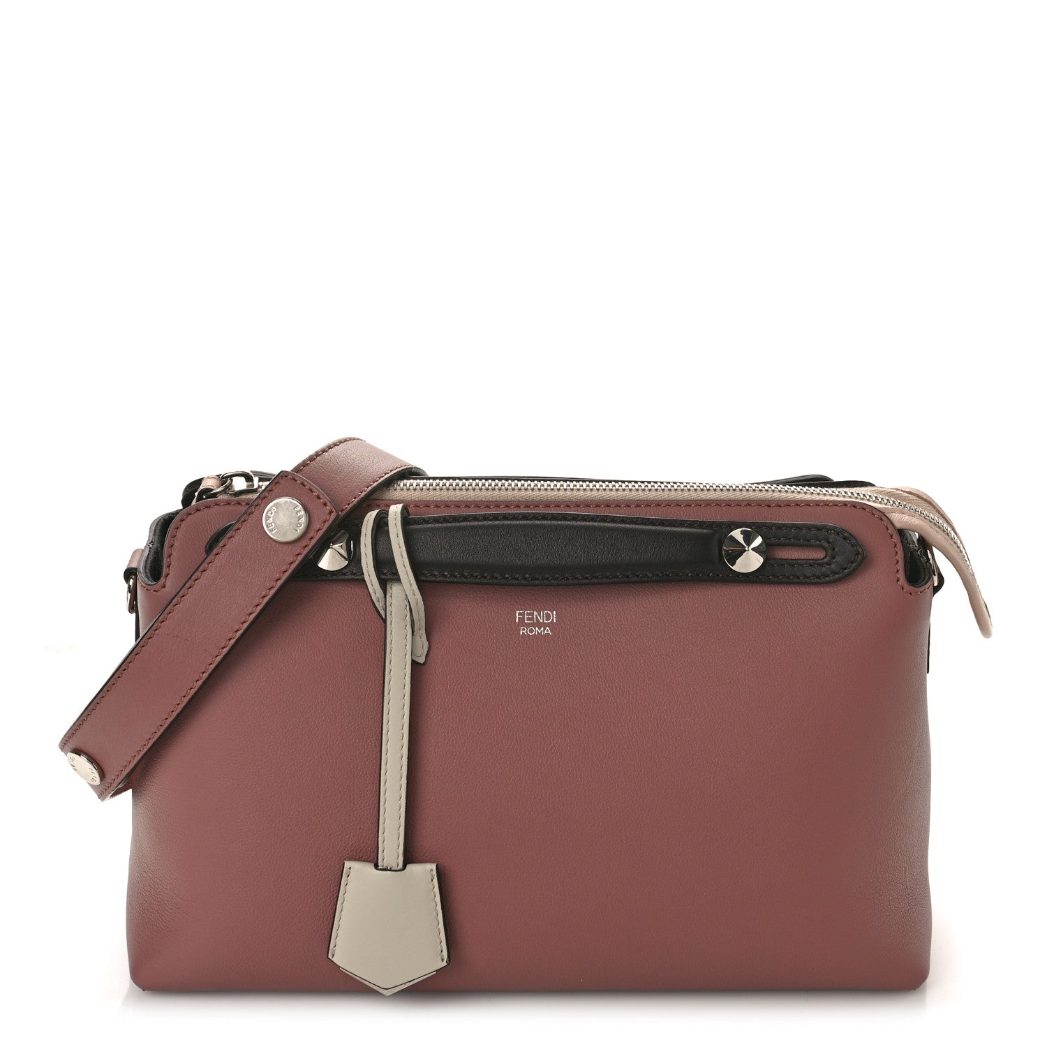 Fendi Vitello Dolce 4 Color Medium By The Way Boston Bag English Rose Latte Multicolor 1 of 9