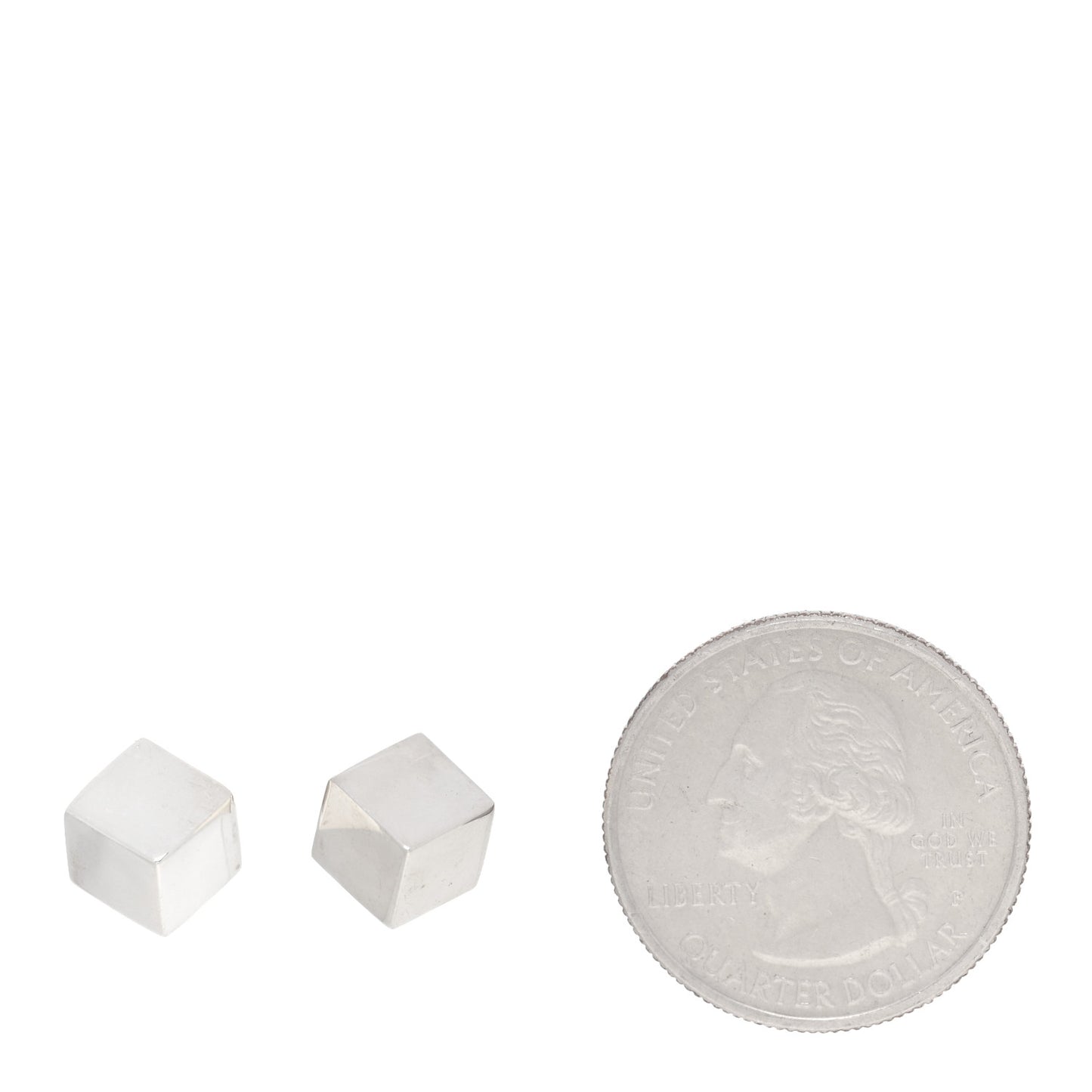 Sterling Silver Cube Earrings