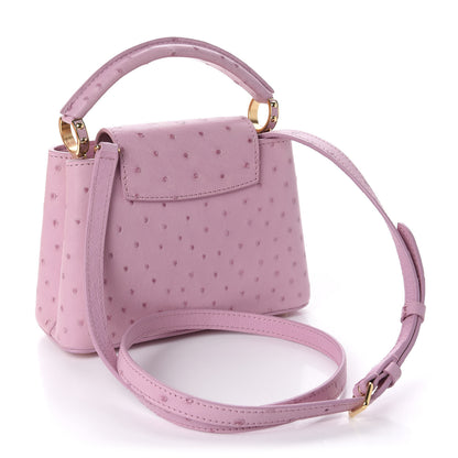 Louis Vuitton Ostrich Capucines BB Pink 3 of 10