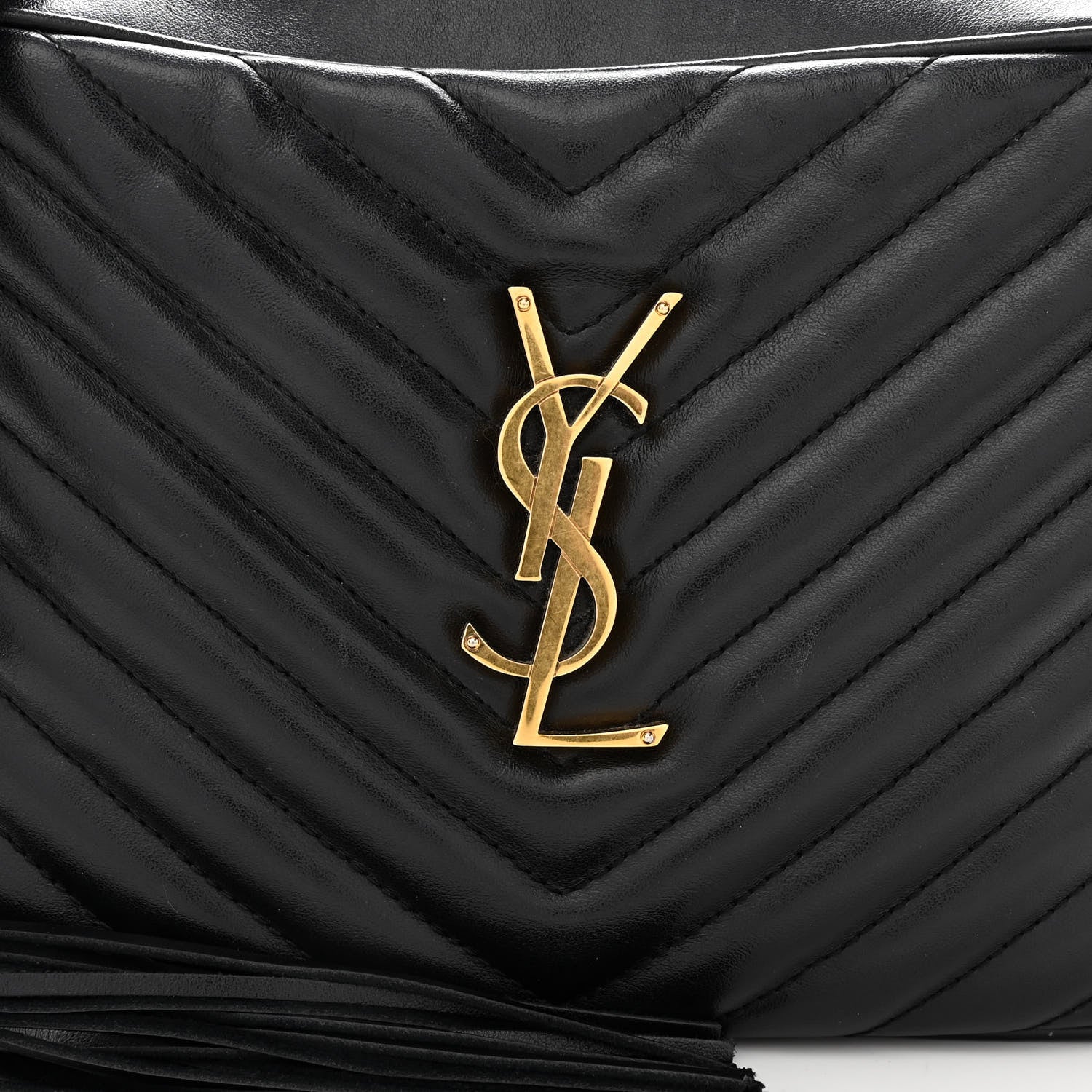 Saint Laurent Calfskin Matelasse Monogram Lou Camera Bag Black 7 of 9
