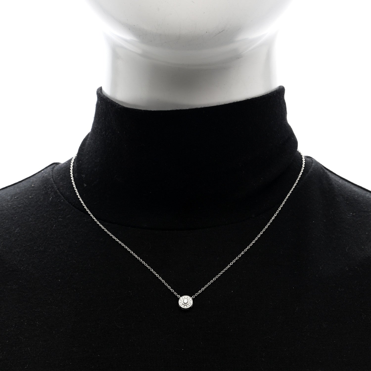 Tiffany Platinum Diamond .16ctw Soleste Pendant Necklace 2 of 5