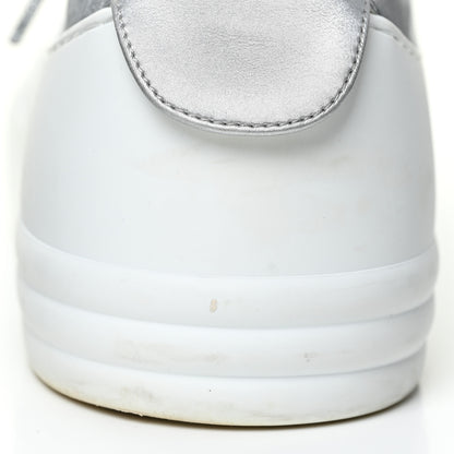 Chanel Iridescent Goatskin Womens Sneakers 40.5 White Silver 13 of 19