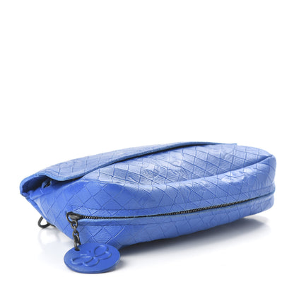 Bottega Veneta Calfskin Intrecciomirage Embossed Butterfly Small Chain Crossbody Signal Blue 6 of 10