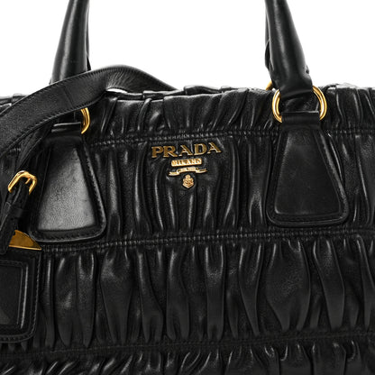 Prada Nappa Gaufre Shopping Satchel Black 8 of 10