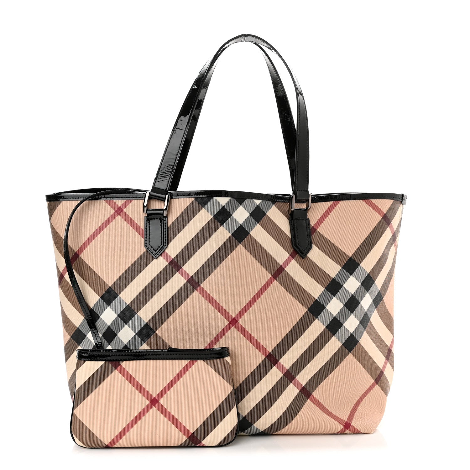 Burberry Supernova Check Large Nickie Tote Black 1 of 11