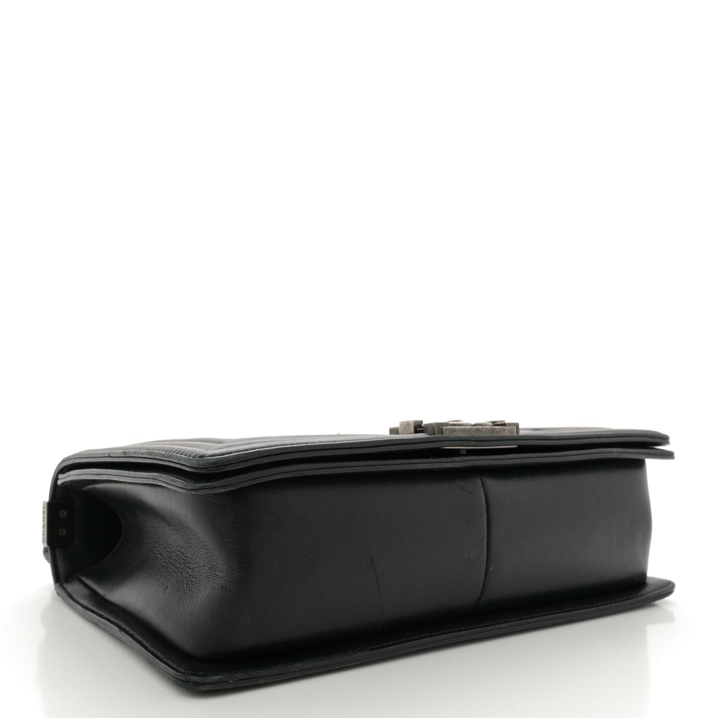 Lambskin Quilted Medium Boy Flap Black