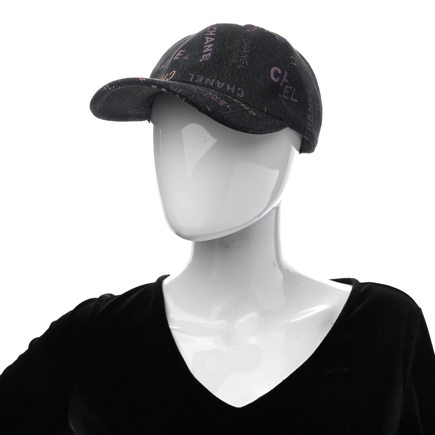 Chanel Cotton Mood Cap Hat Black Multicolor 2 of 10