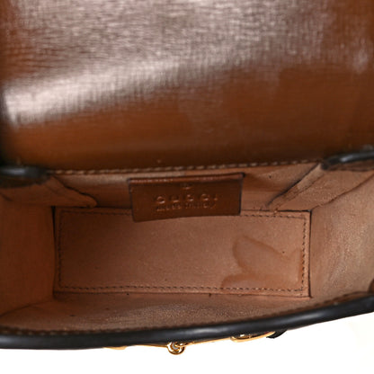 Gucci GG Supreme Monogram Mini Horsebit 1955 Crossbody Bag Beige Brown Sugar 4 of 13