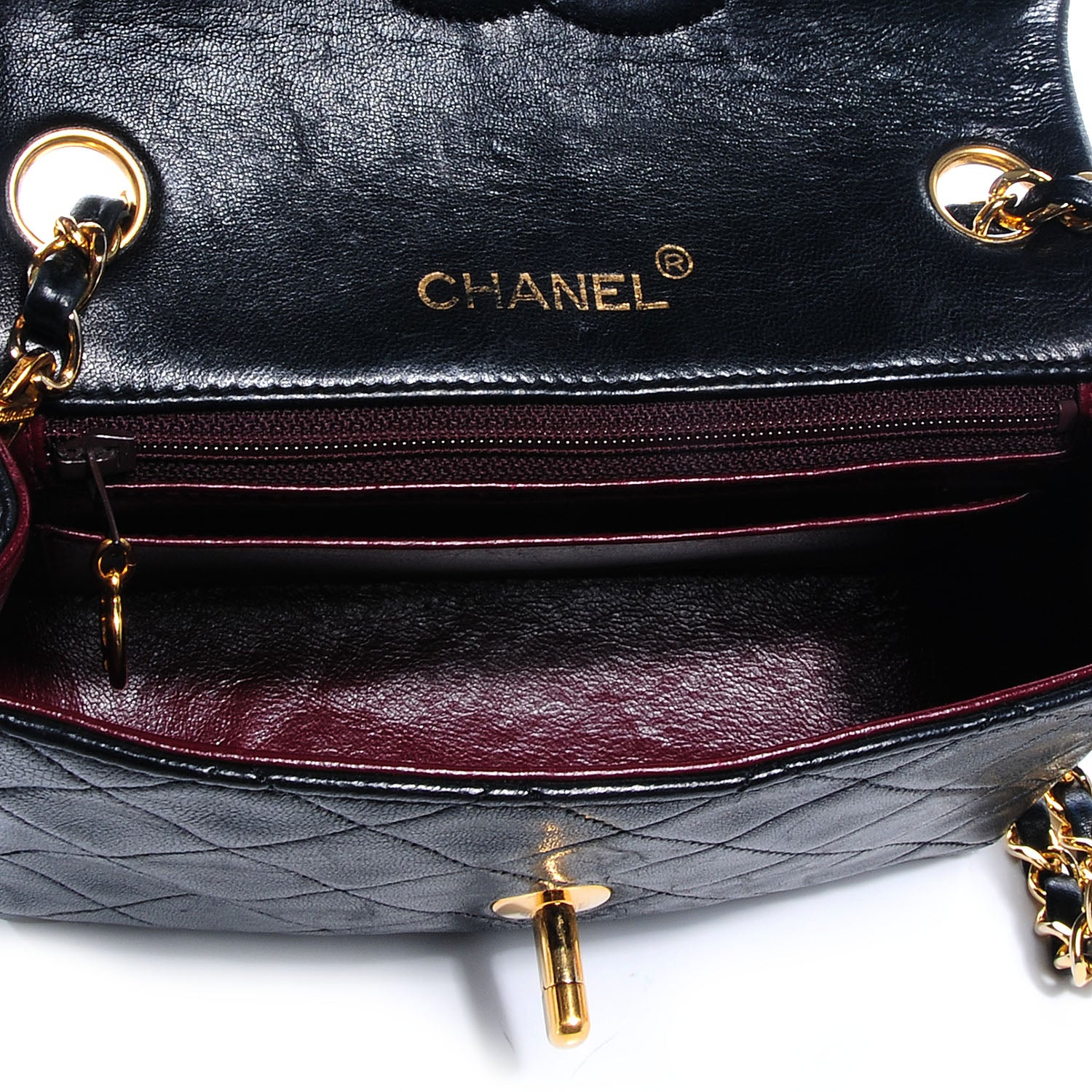 Chanel Lambskin Mini Square Flap Black 5 of 8