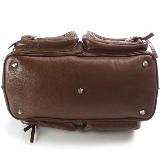 Calfskin Betty Shoulder Bag Chocolate