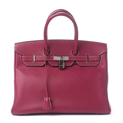 Hermes Epsom Candy Birkin 35 Tosca Rose Tyrien 1 of 7