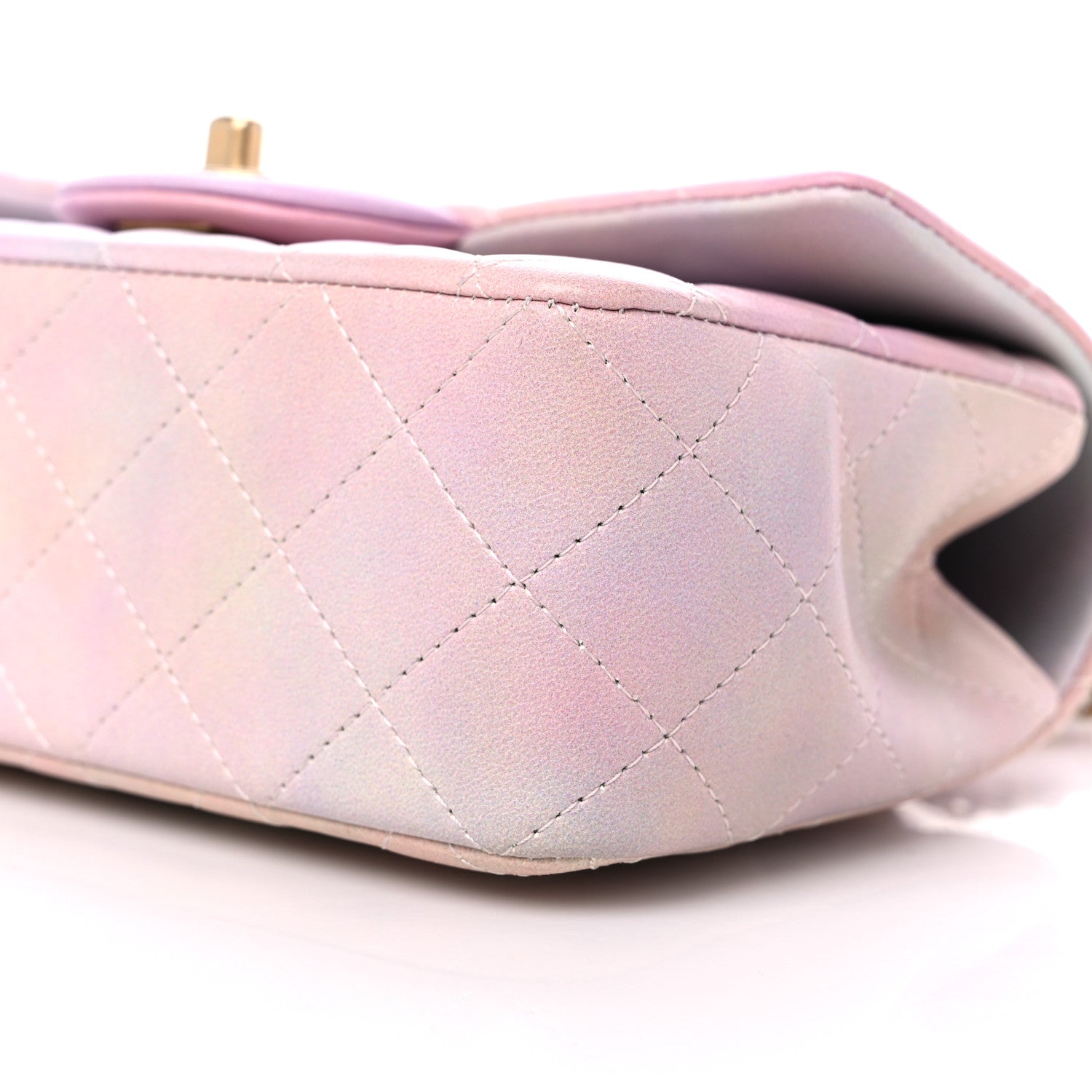 Chanel Lambskin Quilted Ombre Mini Top Handle Rectangular Flap Pink Multicolor 9 of 9
