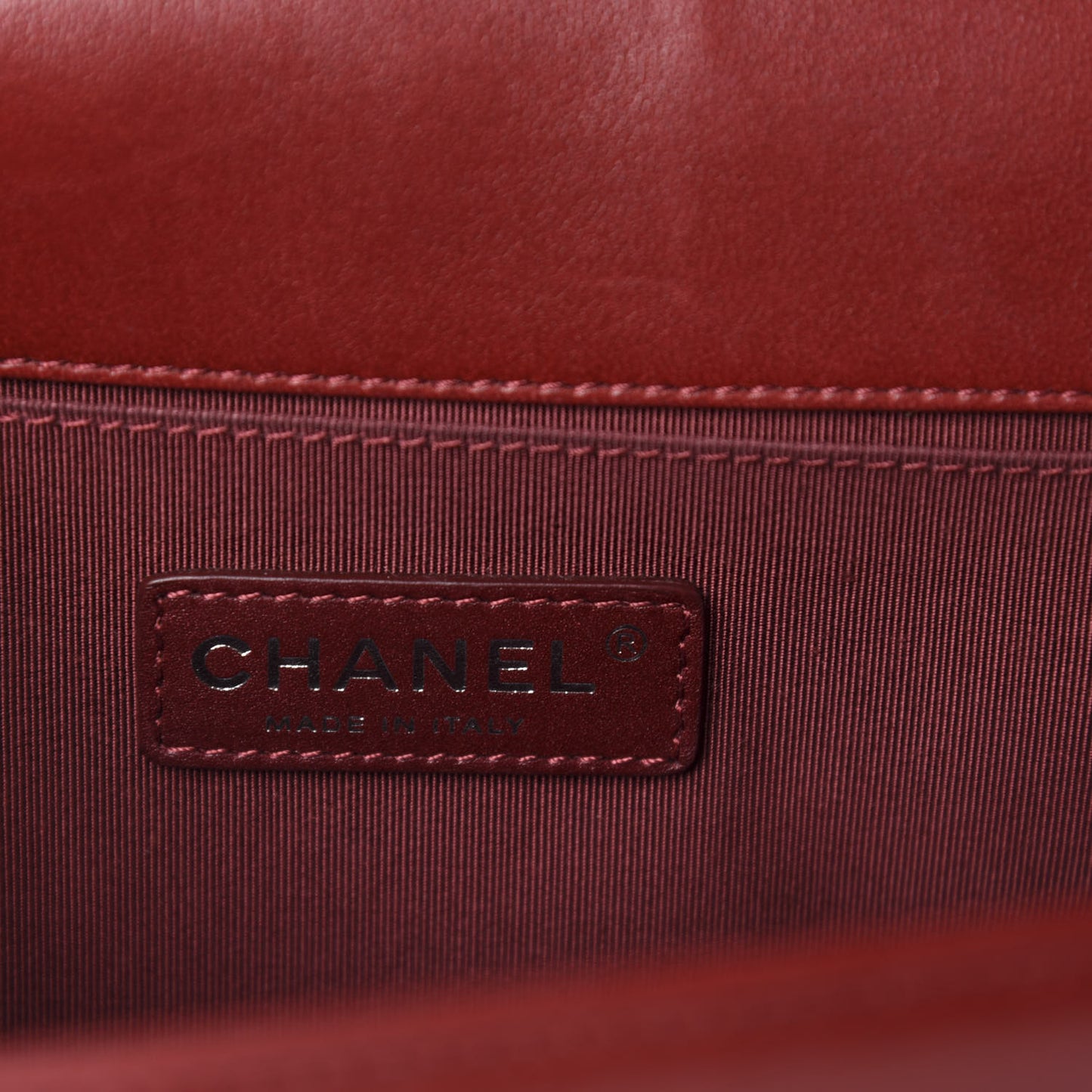 Lambskin Quilted Medium Boy Flap Red