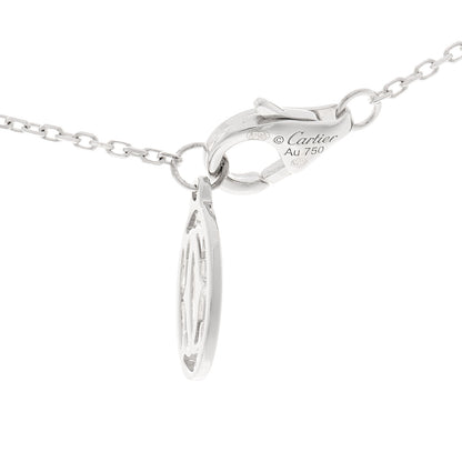 Cartier 18K White Gold Diamond .23ct C De Cartier Pendant Necklace 4 of 5