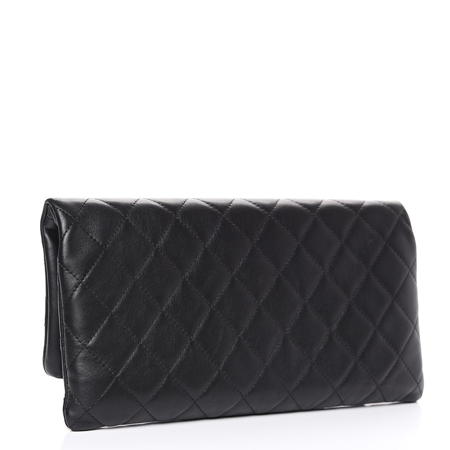 Chanel Lambskin Quilted CC Beauty Clutch Black 2 of 10