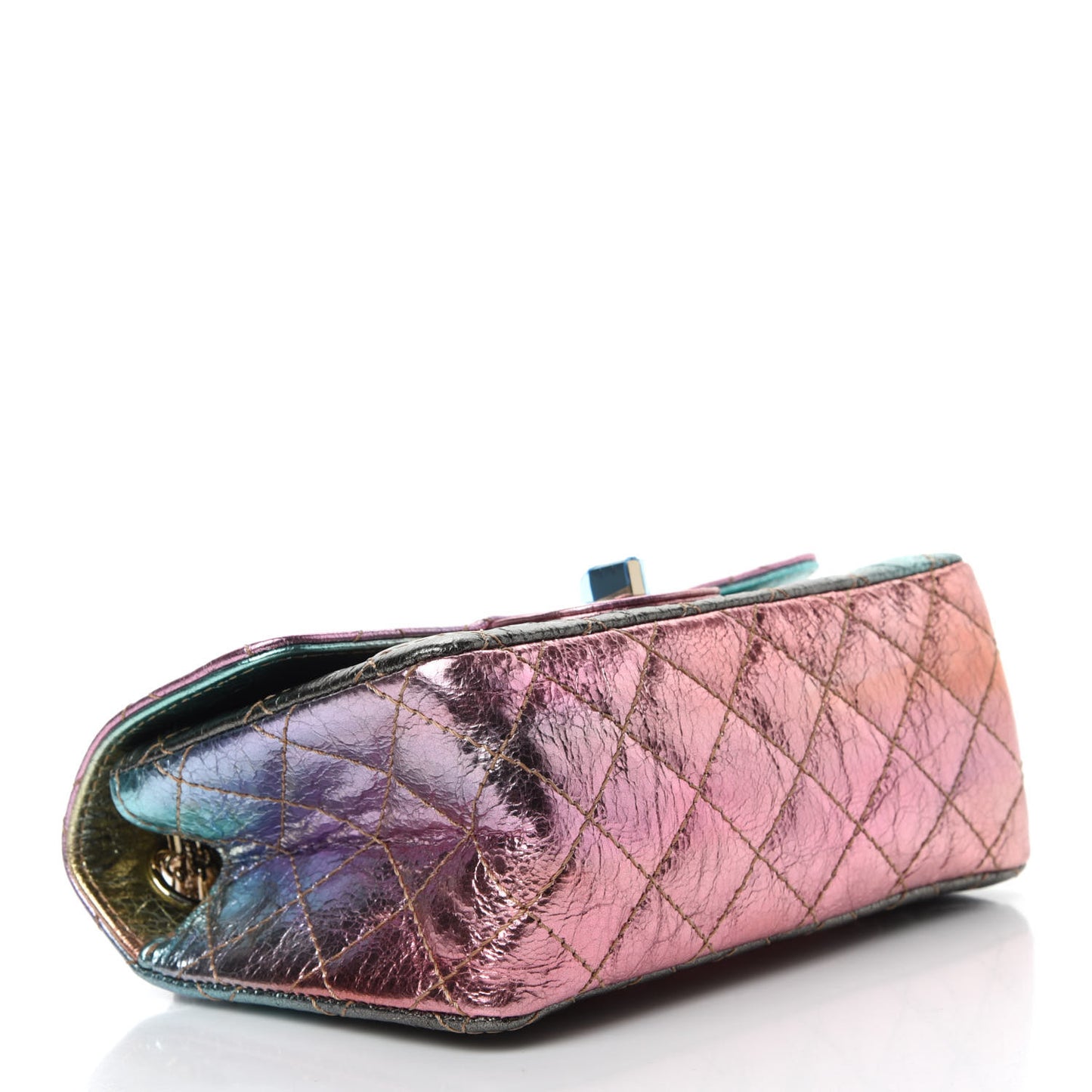Metallic Goatskin Quilted Mini 2.55 Reissue Flap Multicolor